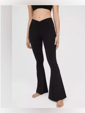 Aerie Offline Real Me Super Flare Leggings High-rise V-shape Waistband Sz S